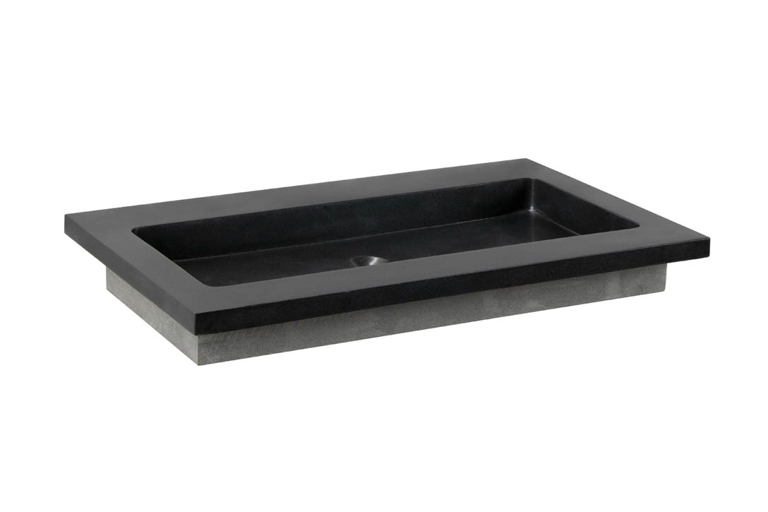 Forzalaqua Nova wastafel 60x50cm zonder kraangat graniet gezoet