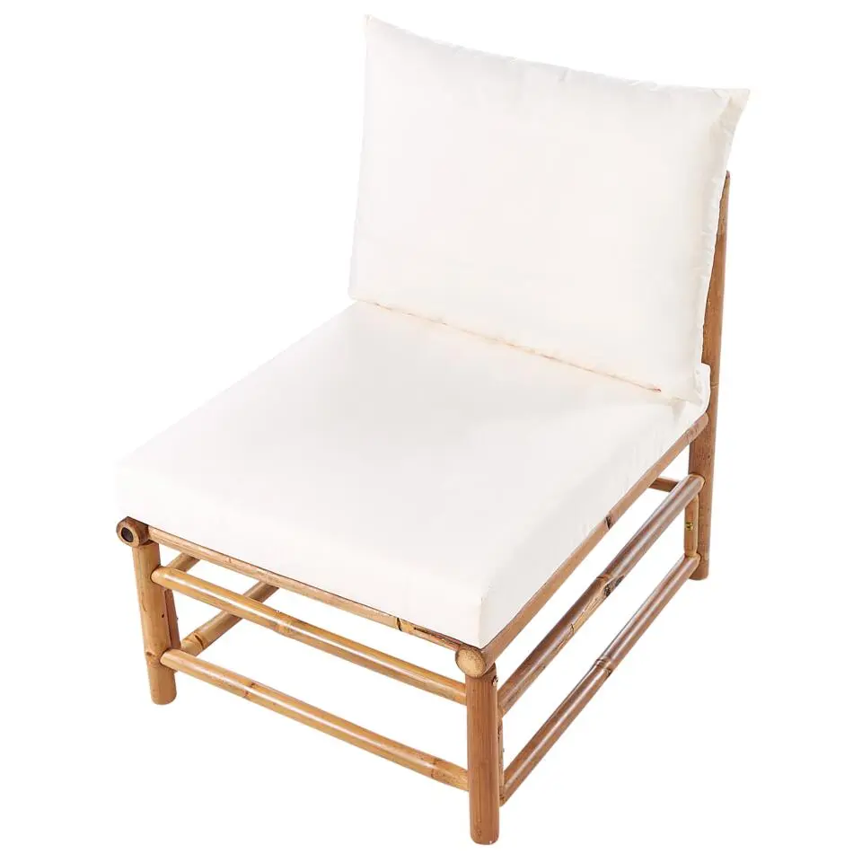 CERRETO - Loungeset 5-zits met salontafel - Wit - Bamboehout