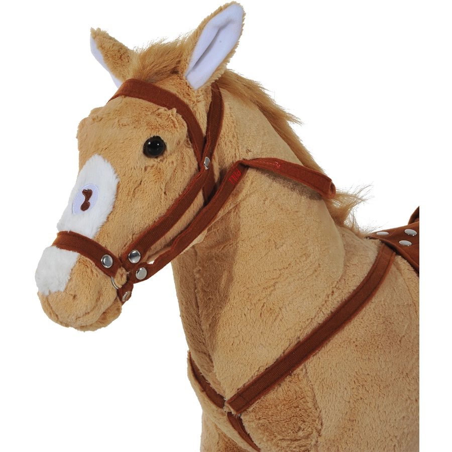 HOMCOM Kinderpferd beige