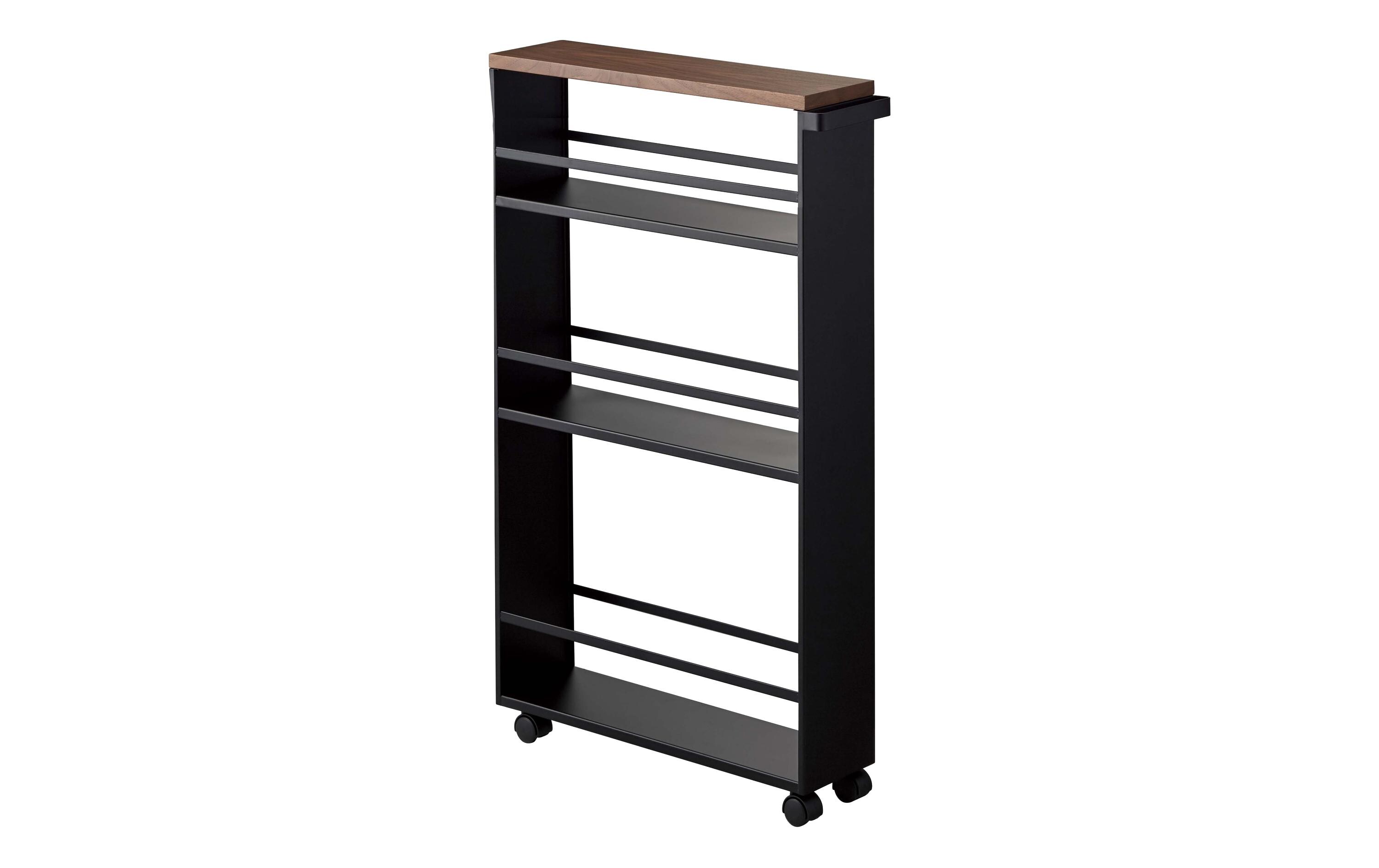 Nischenwagen Tower 80.5 x 47.5 cm, Schwarz<br>Küchenwagen auf Rädern