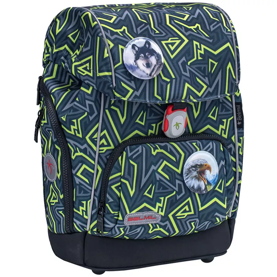Belmil Schulranzen Premium Comfy Plus Set 5-teilig Iguana
