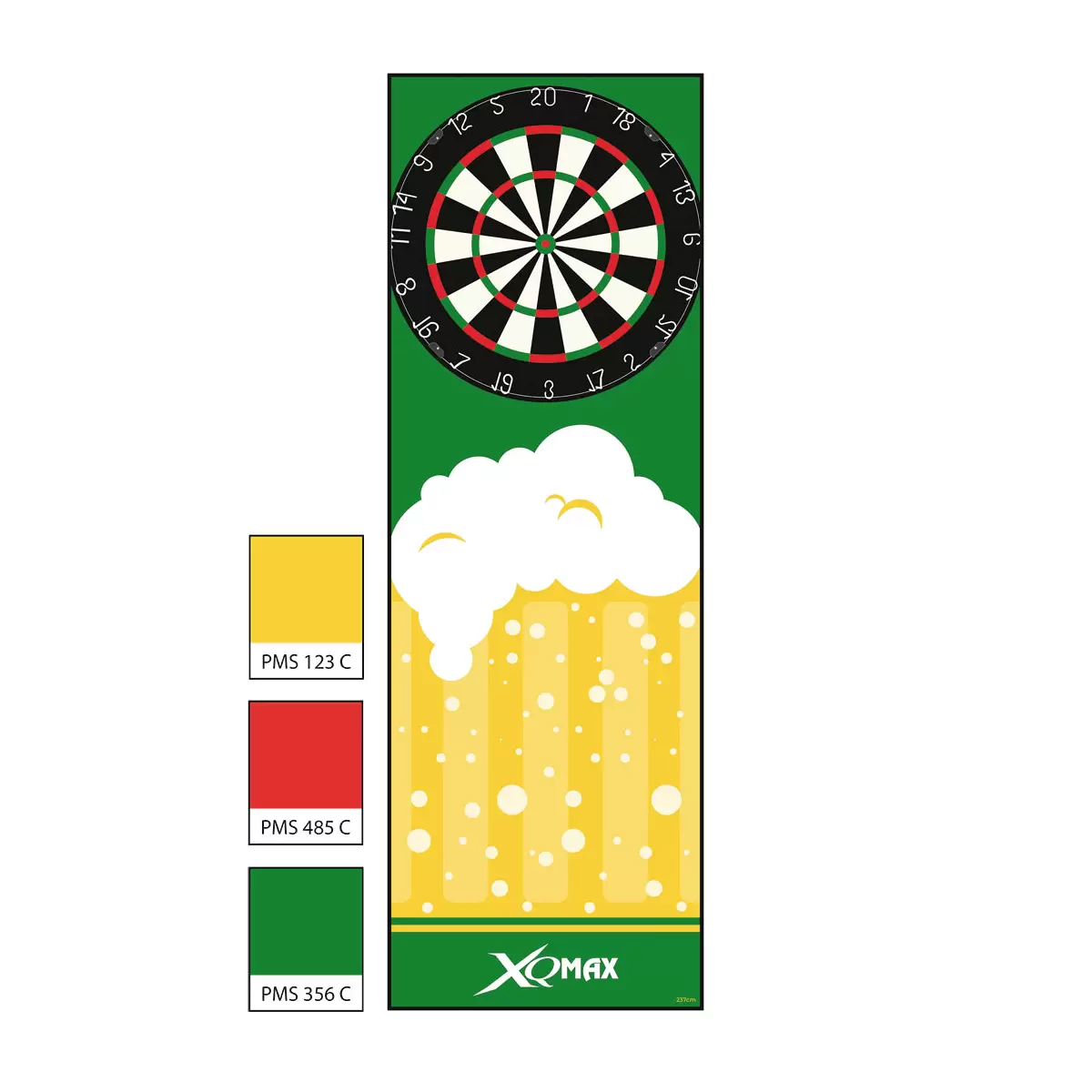 Dartmatte im Bier-Design XQ Max