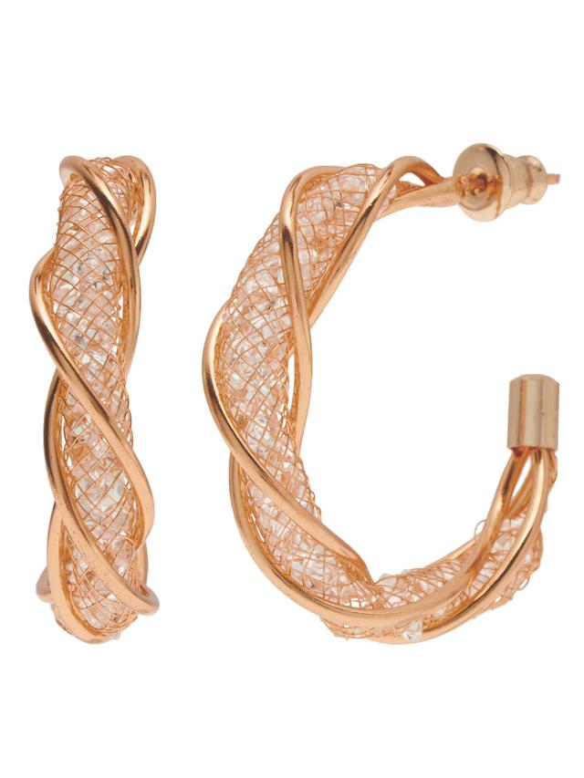 Steck-Creolen, ca. 90 Zirkonia