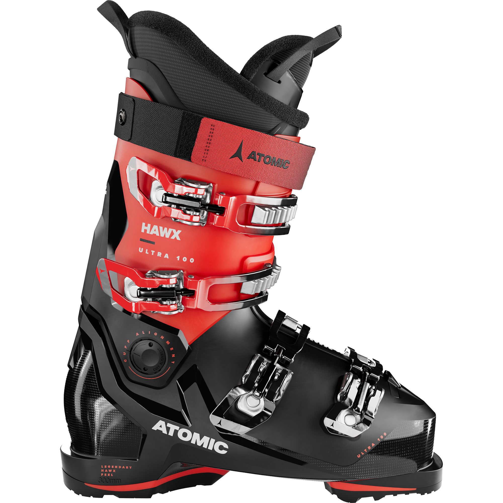 Atomic Hawx Ultra 100 GripWalk® Alpin Skischuhe schwarz rot
