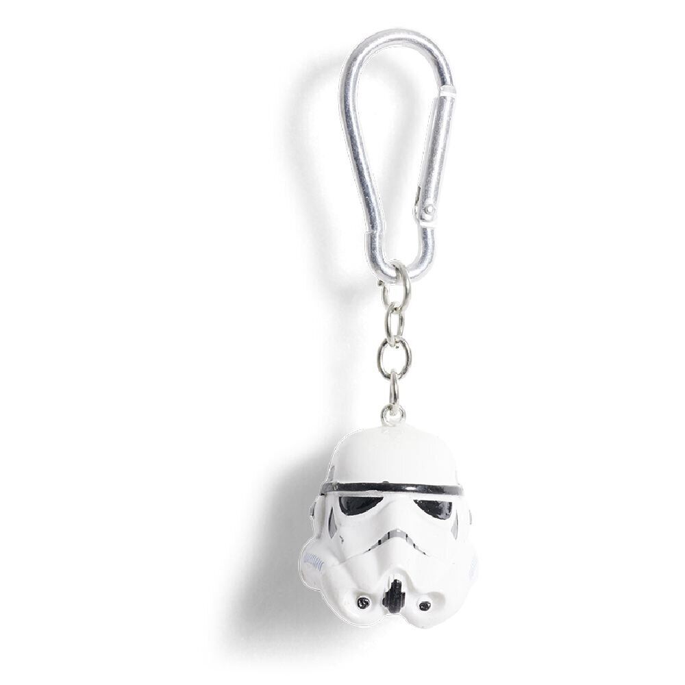 Porte-clé casque de soldat Star Wars silicone blanc