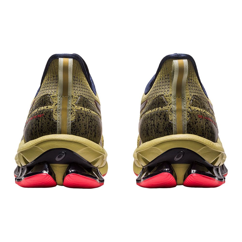 Asics GEL-KINSEI BLAST LE 2 - Chaussures running Homme olive oil/electric red
