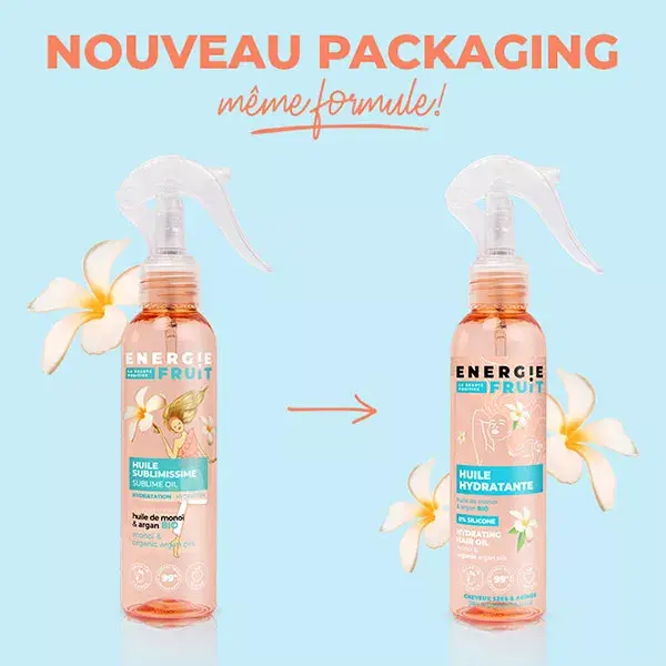 Óleo Reparador Energie Fruit Sublime com Monoi e Óleo de Argan Orgânico 150ml