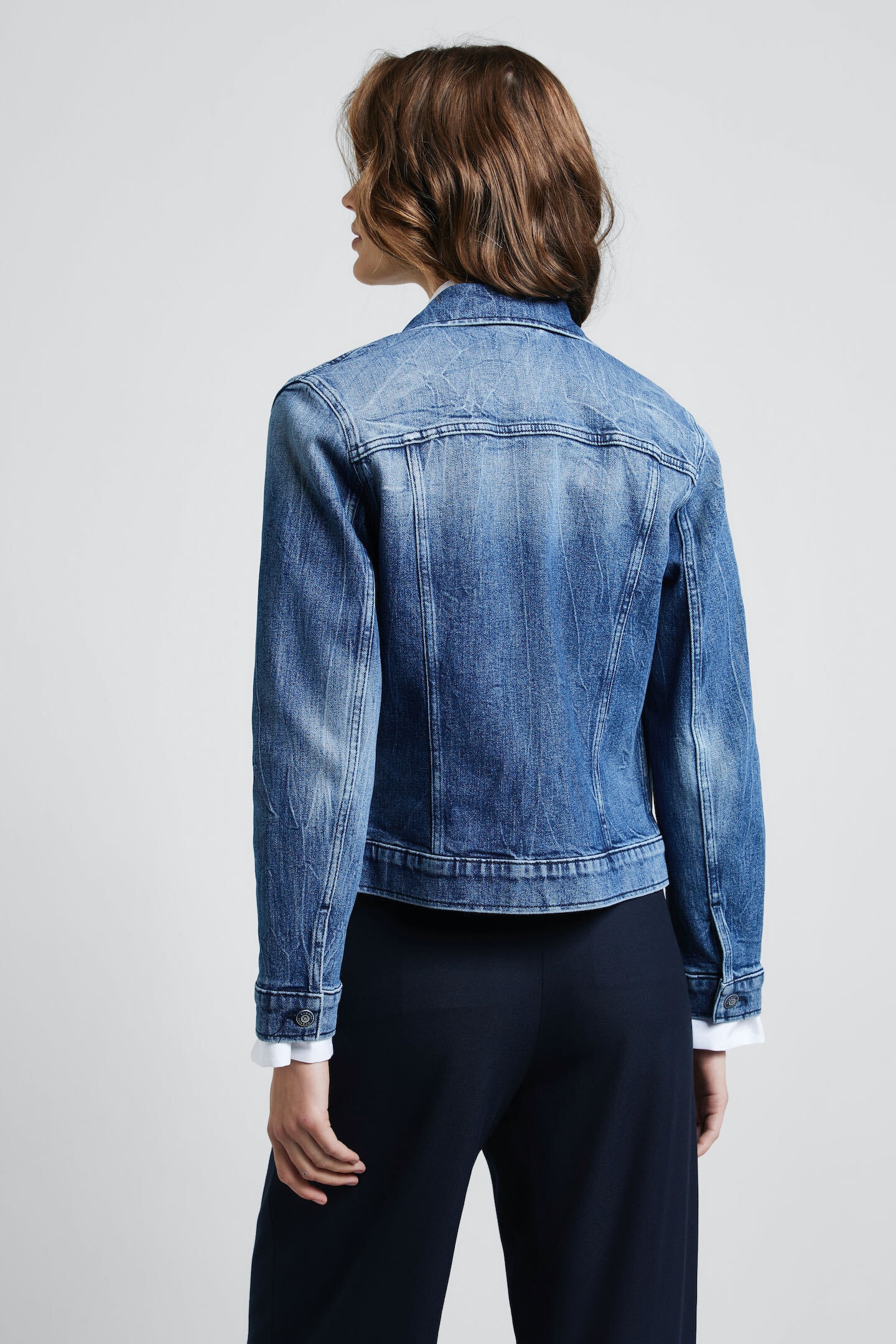 bugatti Jeansjacke ohne Kapuze in Used-Optik
