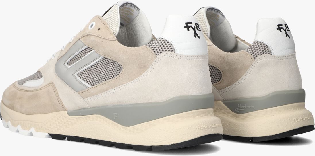 beige floris van bommel lage sneakers sfm-10154 de treener