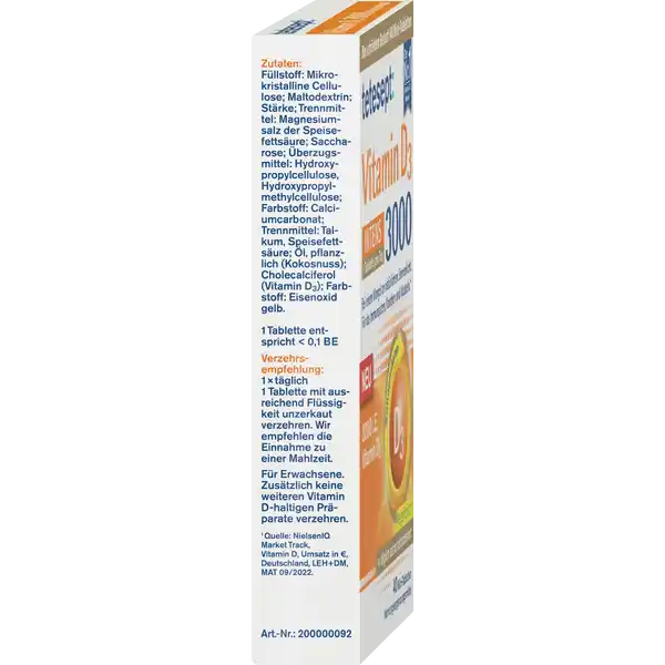 Vitamin D3 3000 INTENS Mini-Tabletten
