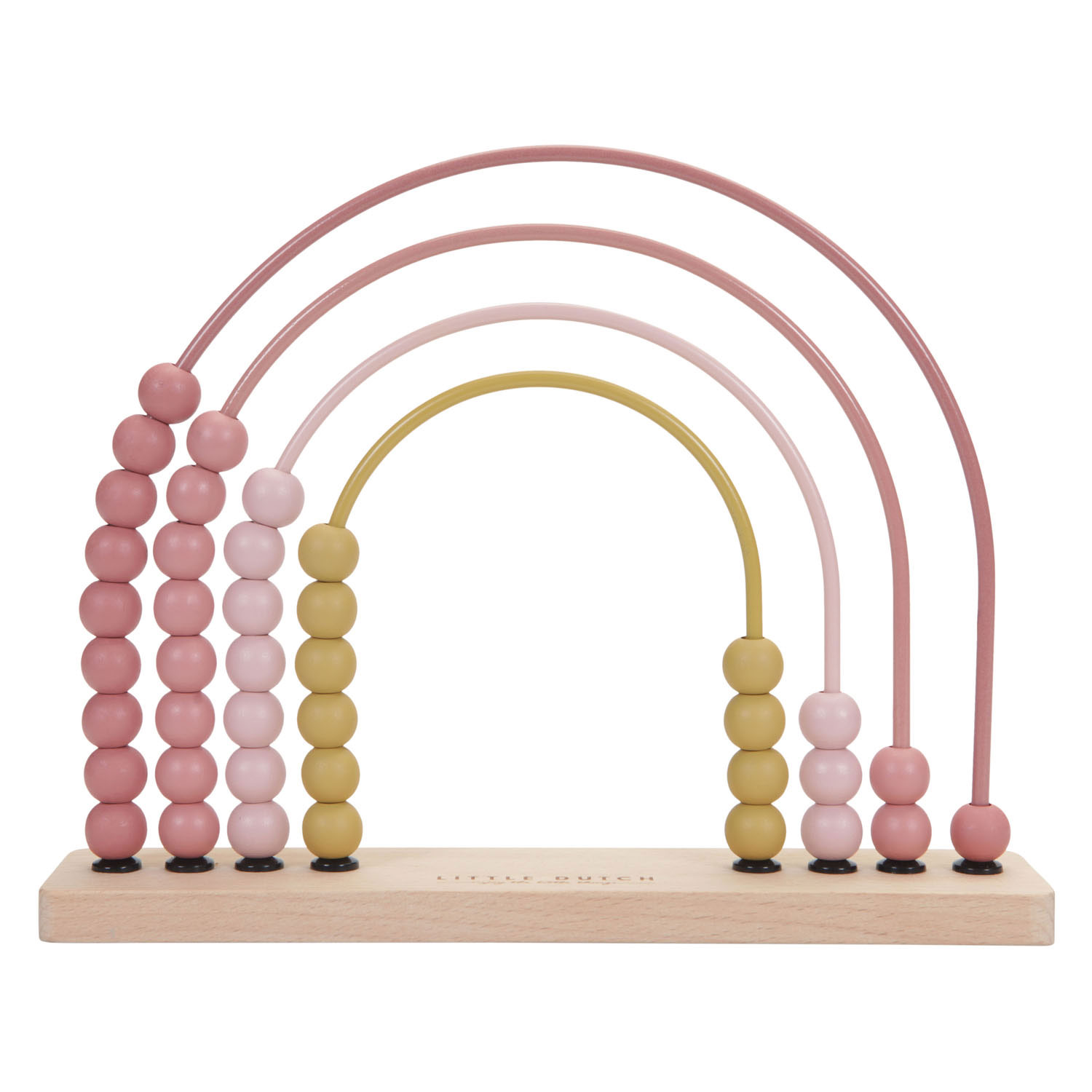 Little Dutch Houten Regenboog Telraam Roze