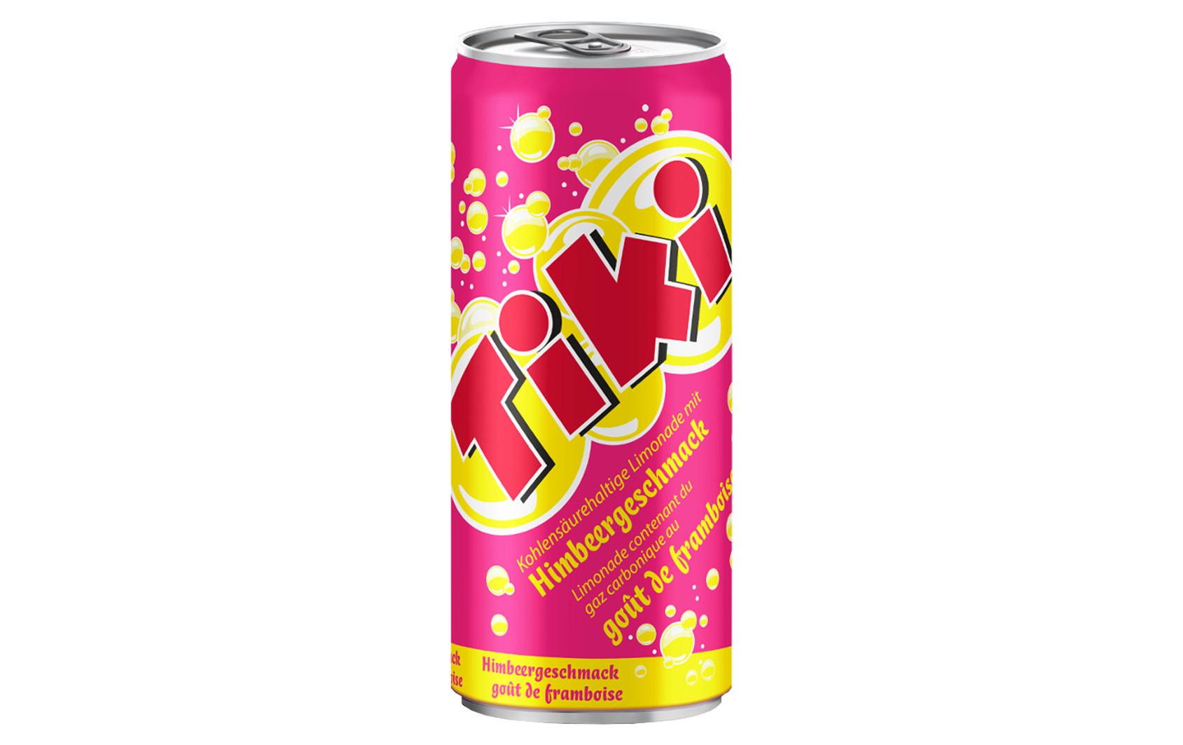 Soft-Drinks Himbeer 6 x 0.25 lKohlensäurehaltige Limonade mit Himbeergeschmack