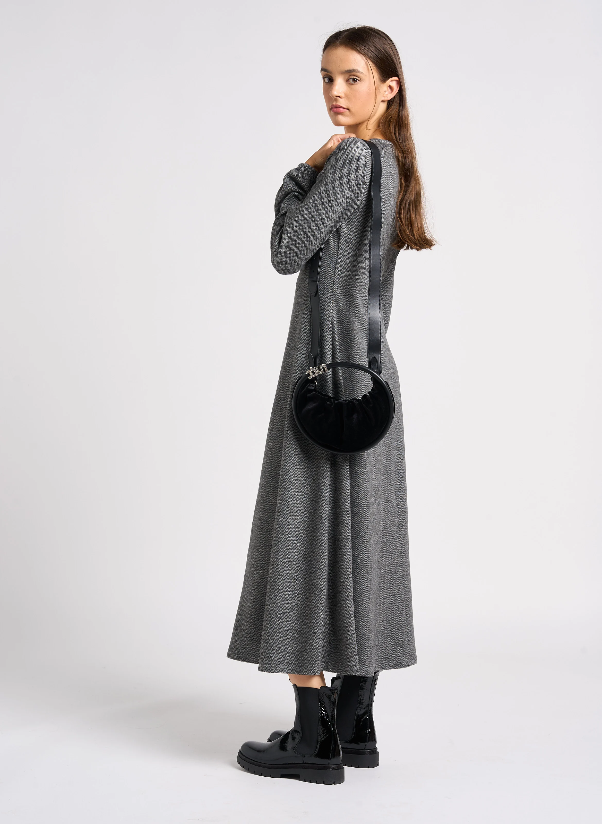 Sac à main en velours| Noir