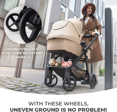 Kinderkraft 3-i-1 NEWLY Kombivogn Travelsystem, Sand Beige