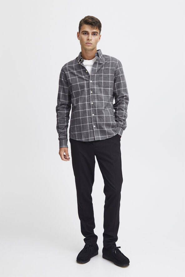 Casual Friday CFANTON LS BD big checked shirt Pewter mix