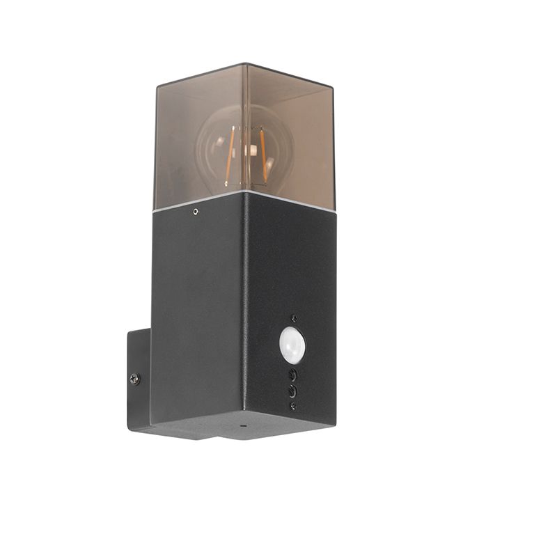 Buiten wandlamp zwart IP44 met bewegingsmelder - Denmark