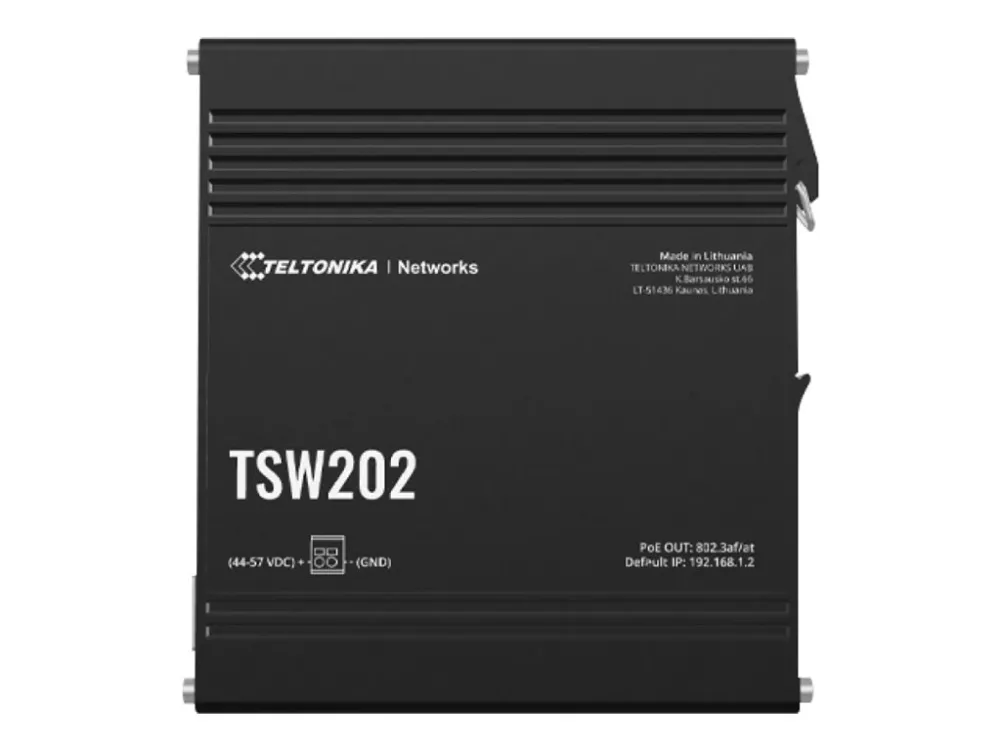 Teltonika TSW202 - Switch - Administreret - 8 x 10/100/1000 (PoE )   2 x SFP - DIN monterbar på skinne - PoE  (240 W)