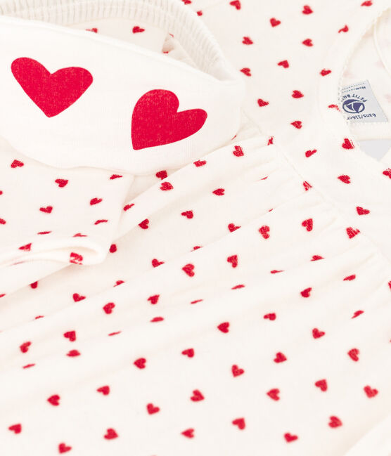 Chemise de nuit et tiare cœur petite fille en velours
