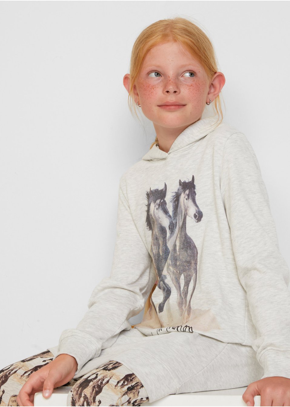 Sweat à capuche fille + legging (Ens. 2 pces.)
