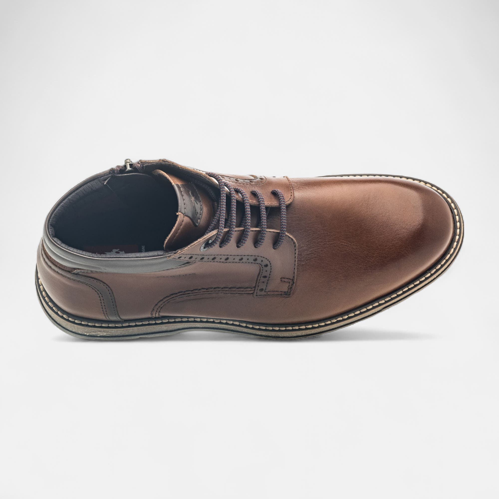 Boots Homme en cuir cognac