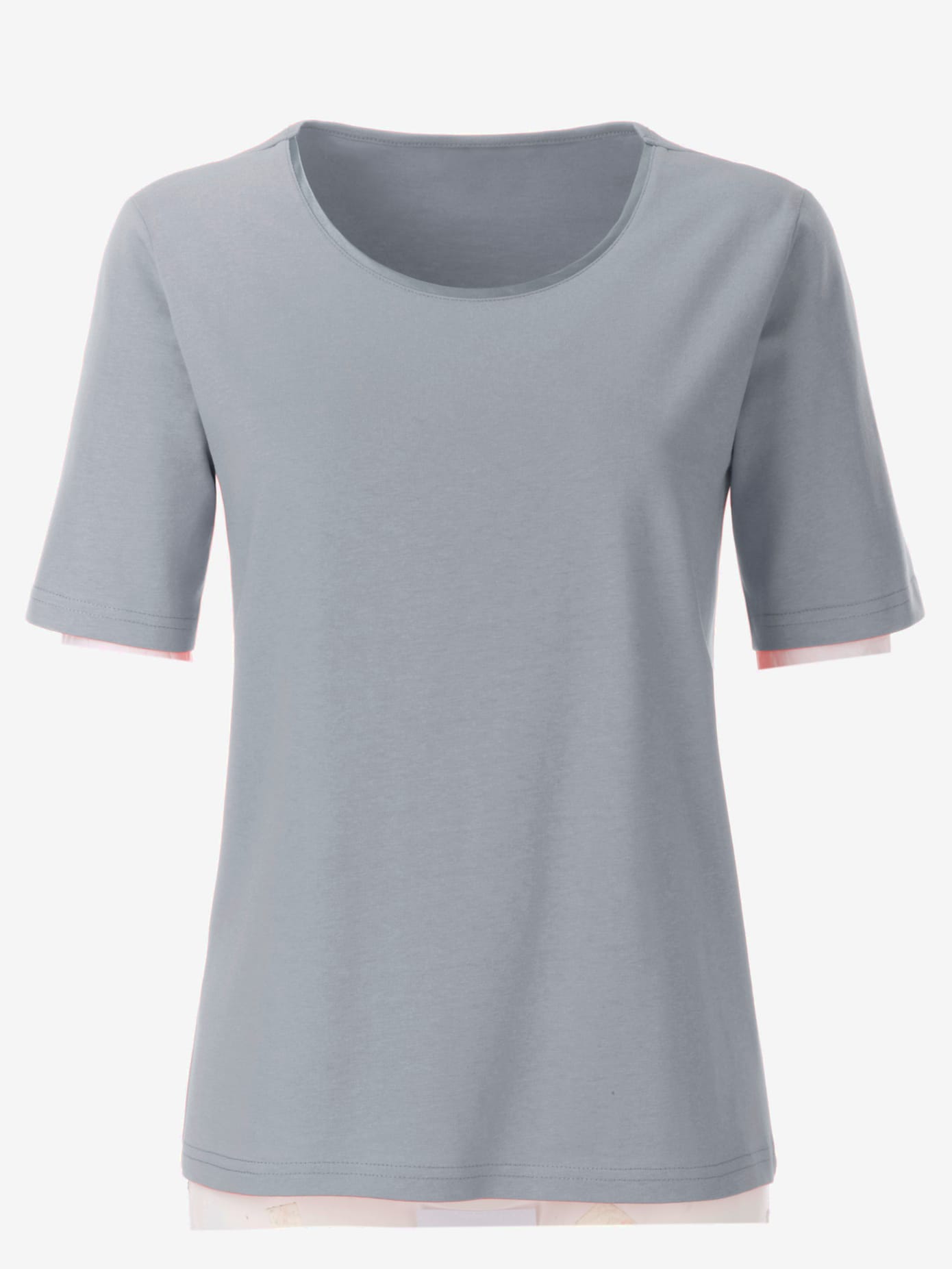 T-shirt simple avec effet brillant sur encolure