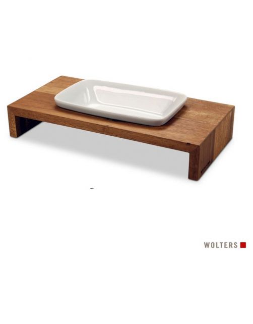 Wolters Foodstation Siam - Hondenvoerbak - 30x15x5 cm 0.25 l Teak Wit S