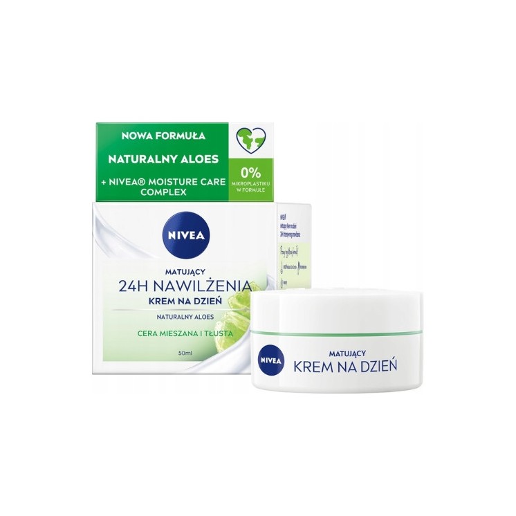 Nivea 24H Moisturizing Matte Face Cream voor de dag voor de gecombineerde en vette huid 50 ml