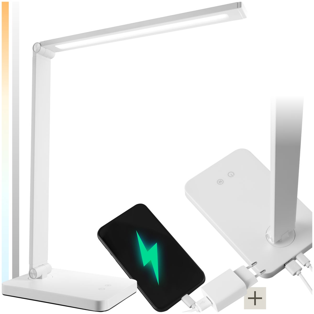 tectake Novaly LED bureaulamp, 5 W inclusief USB-aansluiting