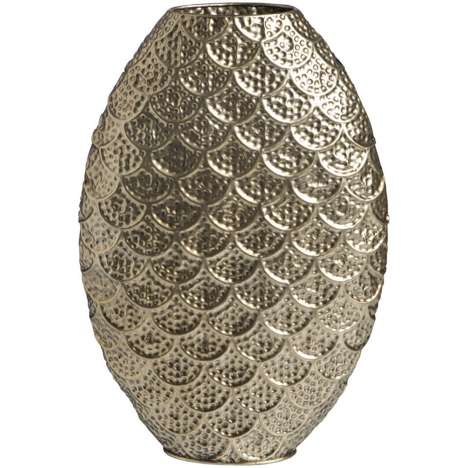 Vaas Florence goudkleur metaal - 47,5x32,5x10,5 cm