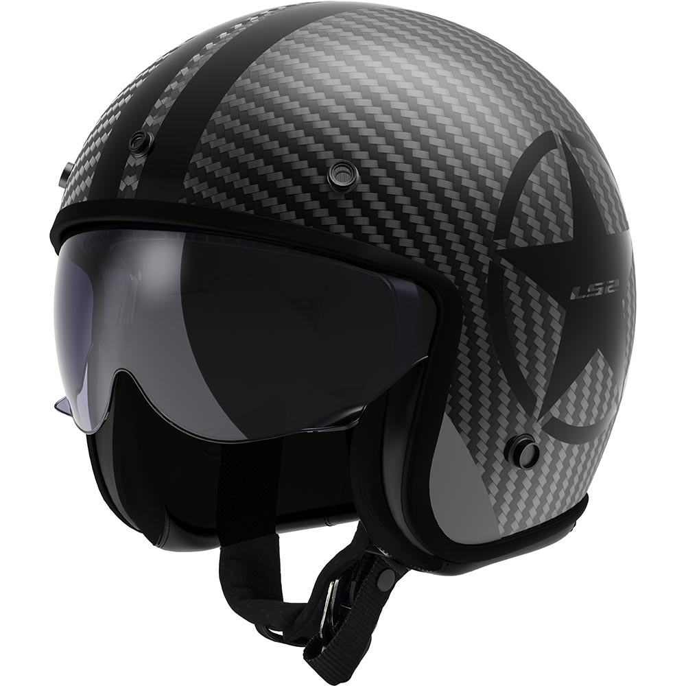 LS2 - Casque OF601 Bob II Carbon Star Noir Mat