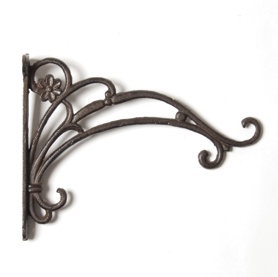 Wandhaken 'Blumen', aus Gusseisen, L 22,5 cm, B 4,5 cm, H 17,5 cm von fischer's lagerhaus