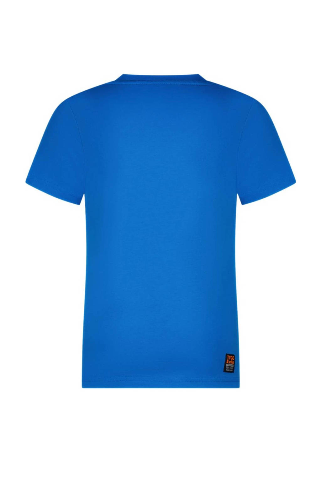 TYGO & vito T-shirt Jaimy met printopdruk hardblauw
