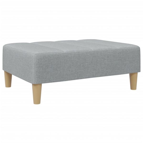 vidaXL Apoio de Pés 77x55x31 cm Tecido Cinzento-claro - 3092520024