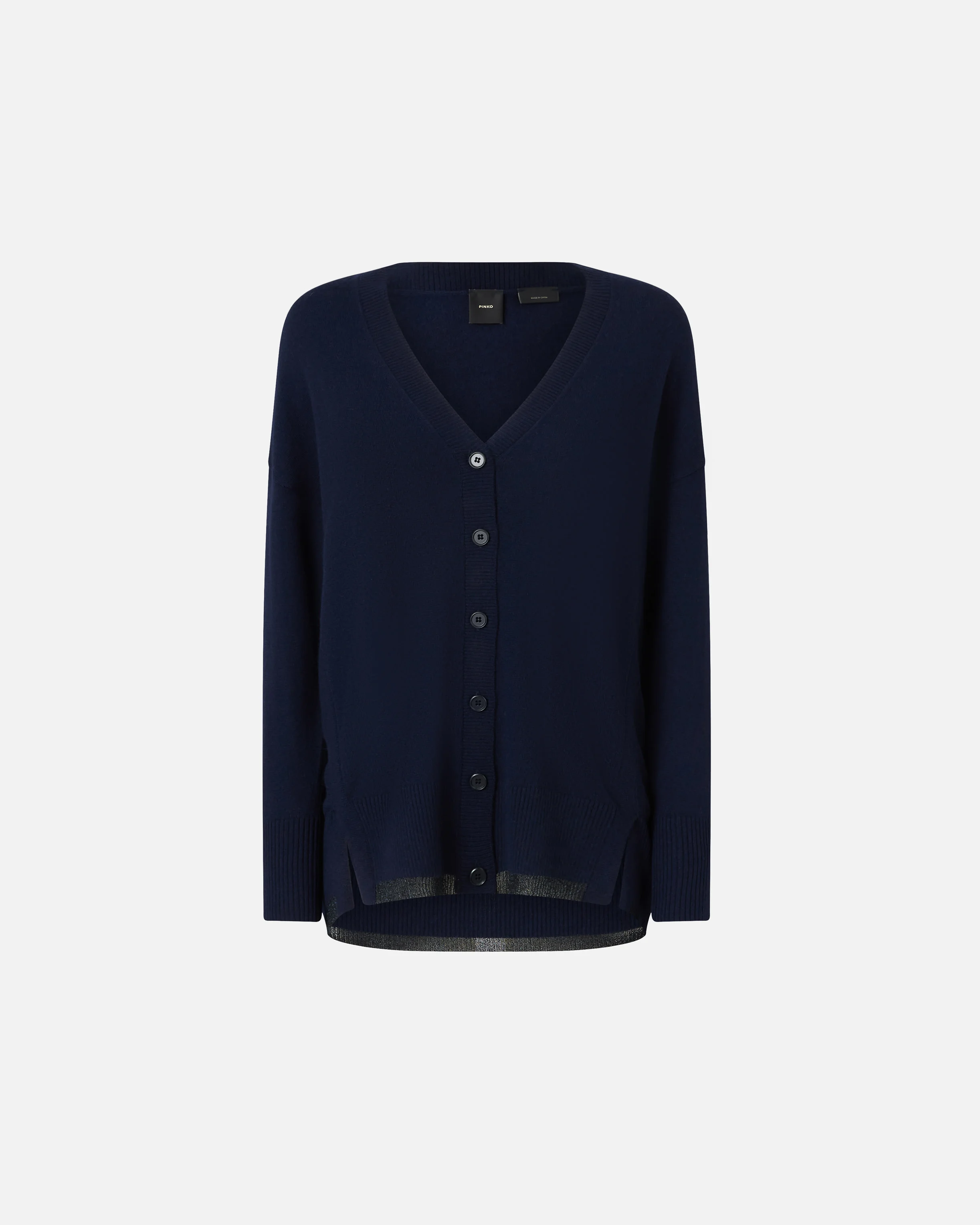 Cardigan avec bords en lurex | Bleu