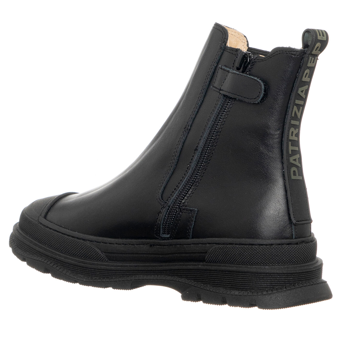 Patrizia Pepe Chelsea Boots en Cuir Leone noires - Talon 5 cm