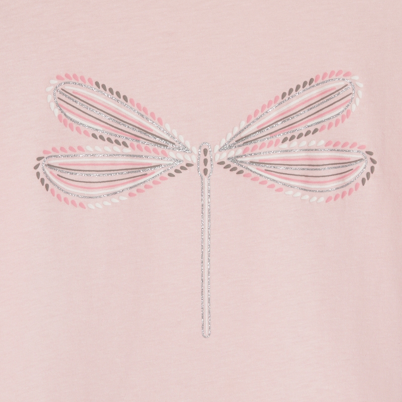 T-shirt à motif pailleté rose fille