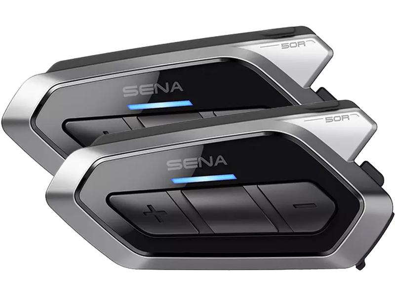 SENA Intercom 50R-02 Dual Pack Bluetooth-Kommunikationssystem für Motorradfahrer mit Premium SOUND BY Harman Kardon