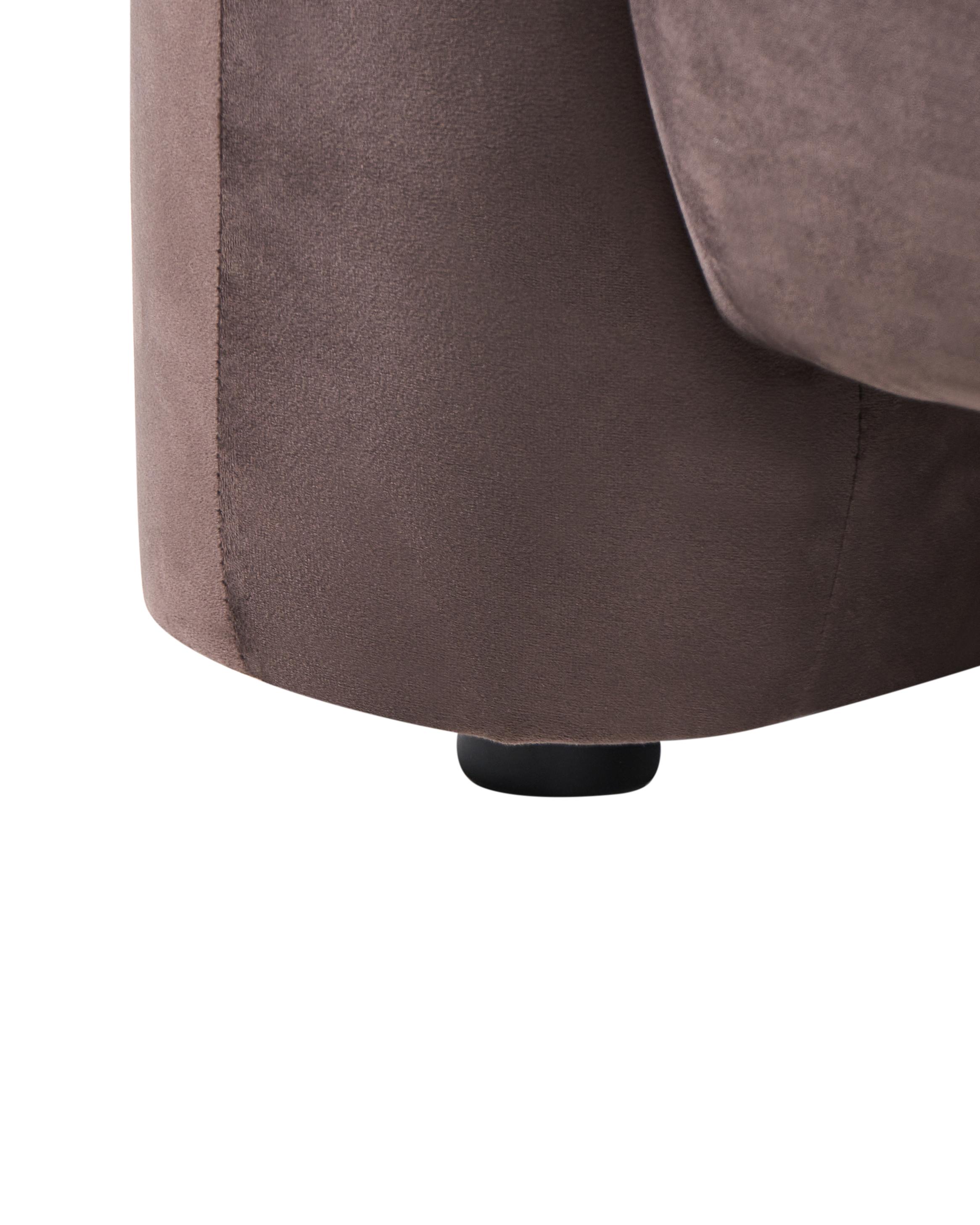 Fauteuil LEIREN Fluweel Donkerbruin