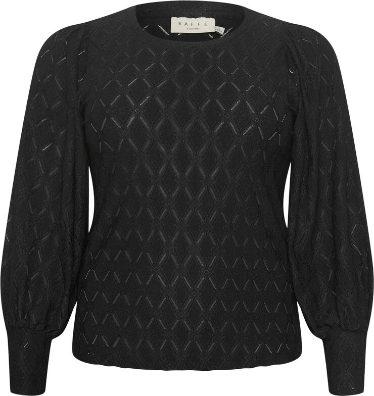 Kaffe Curve KCtina Lace Blouse Black deep