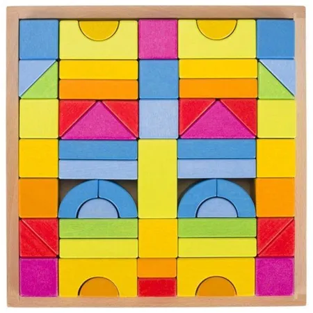 goki Bausteine Regenbogenfarben, 57 Teile