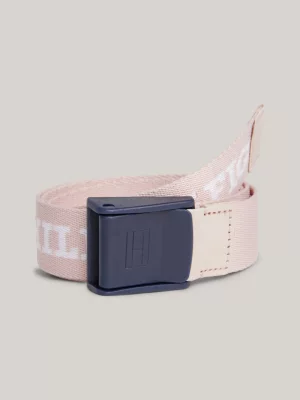 Cinto infantil essencial Hilfiger Monotype com logo em tecido.