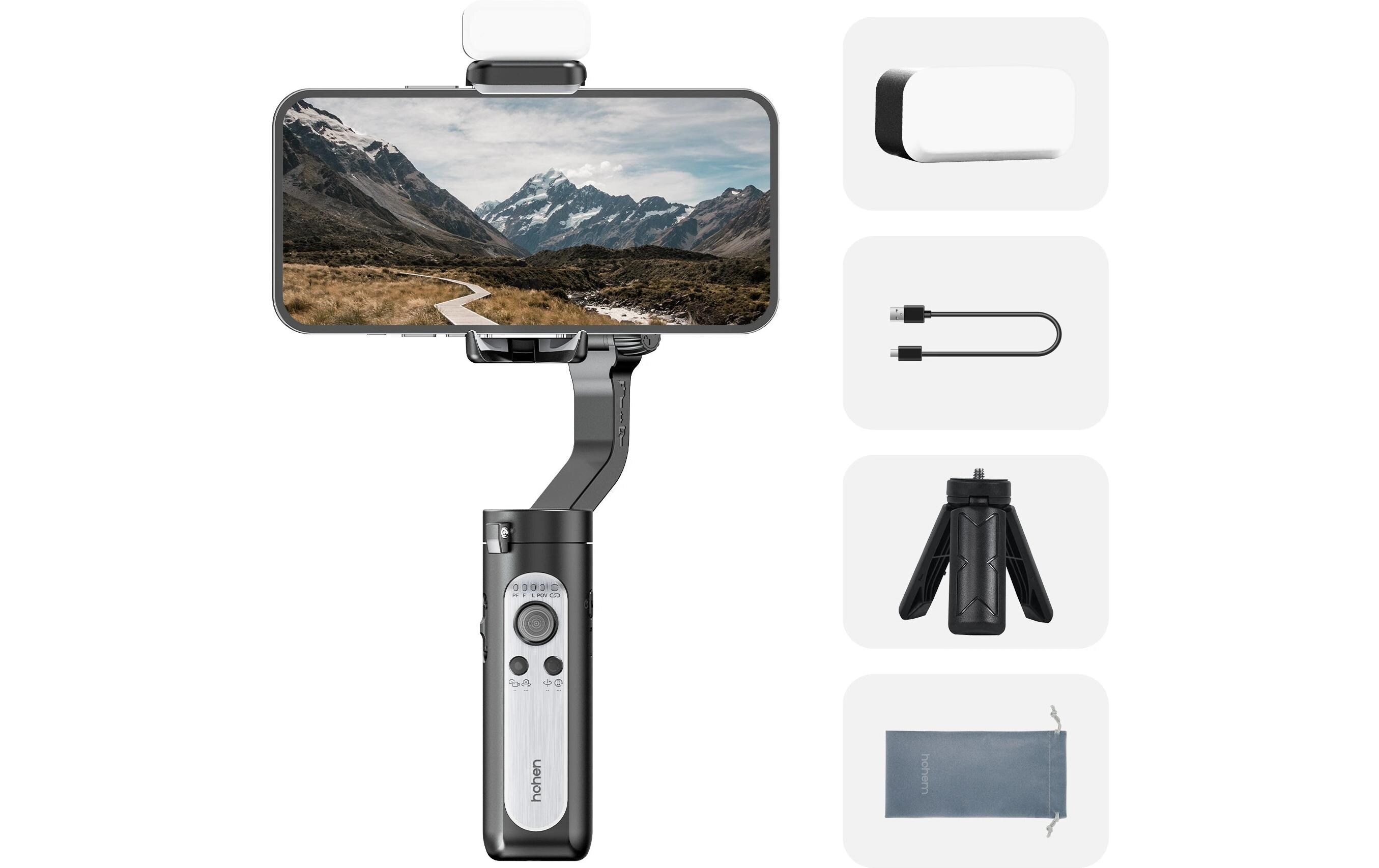 Gimbal iSteady XE Kit SchwarzKompaktes Gimbal-Kit für die Befestigung von Smartphones