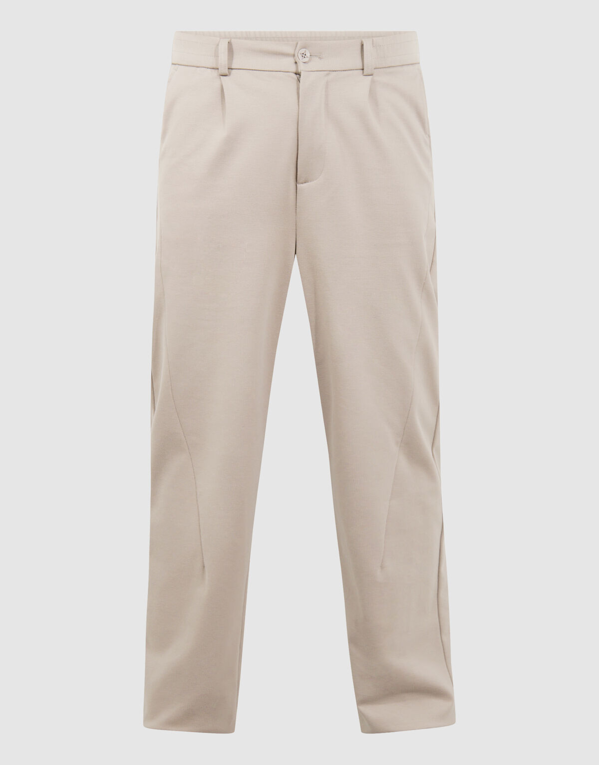 Pleated Regular Fit Broek Lichtbruin