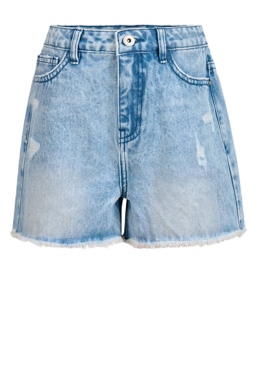 Shoeby high waist regular fit denim short bleached