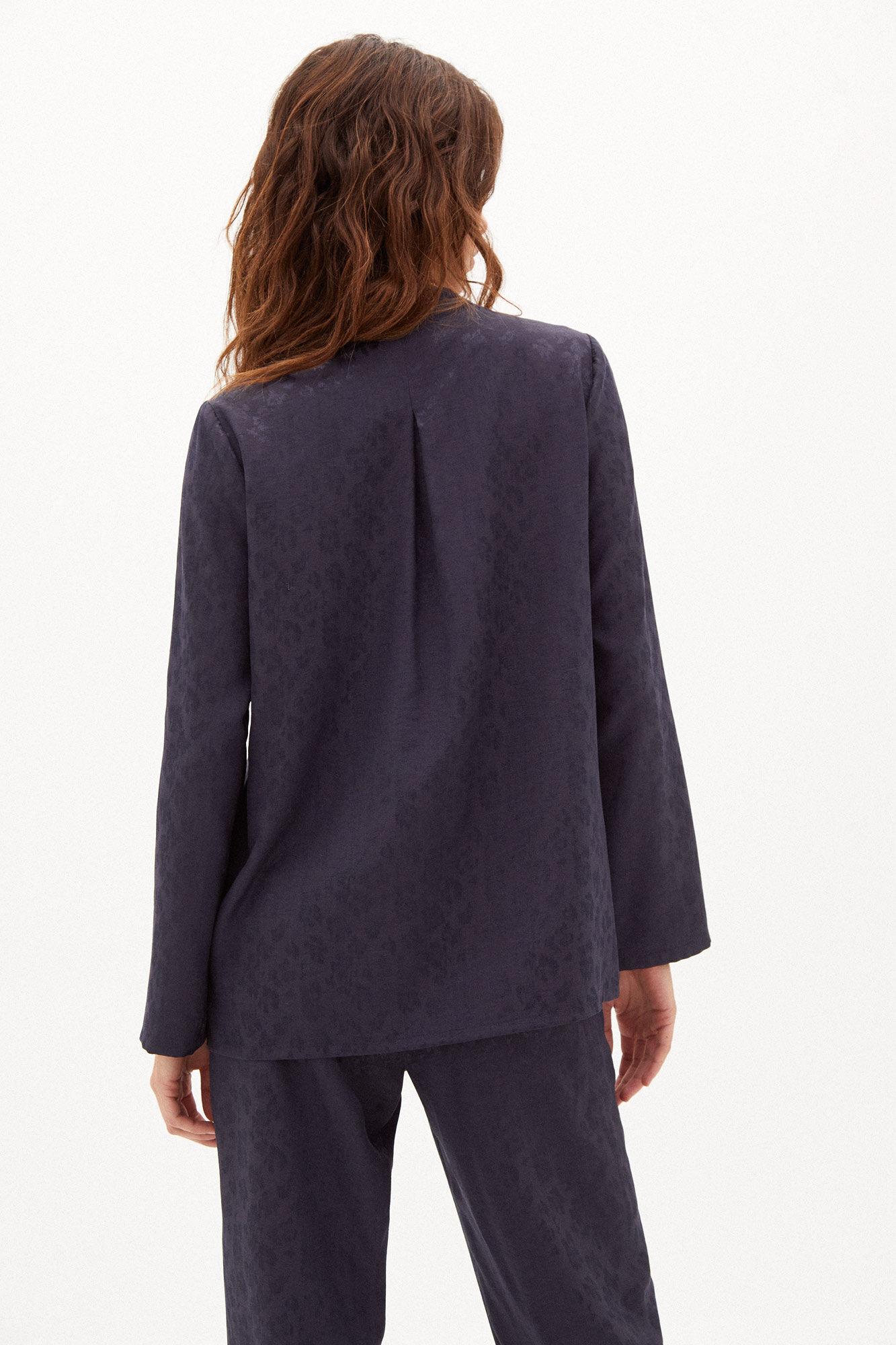 mila jacquard estilo americano - Azul