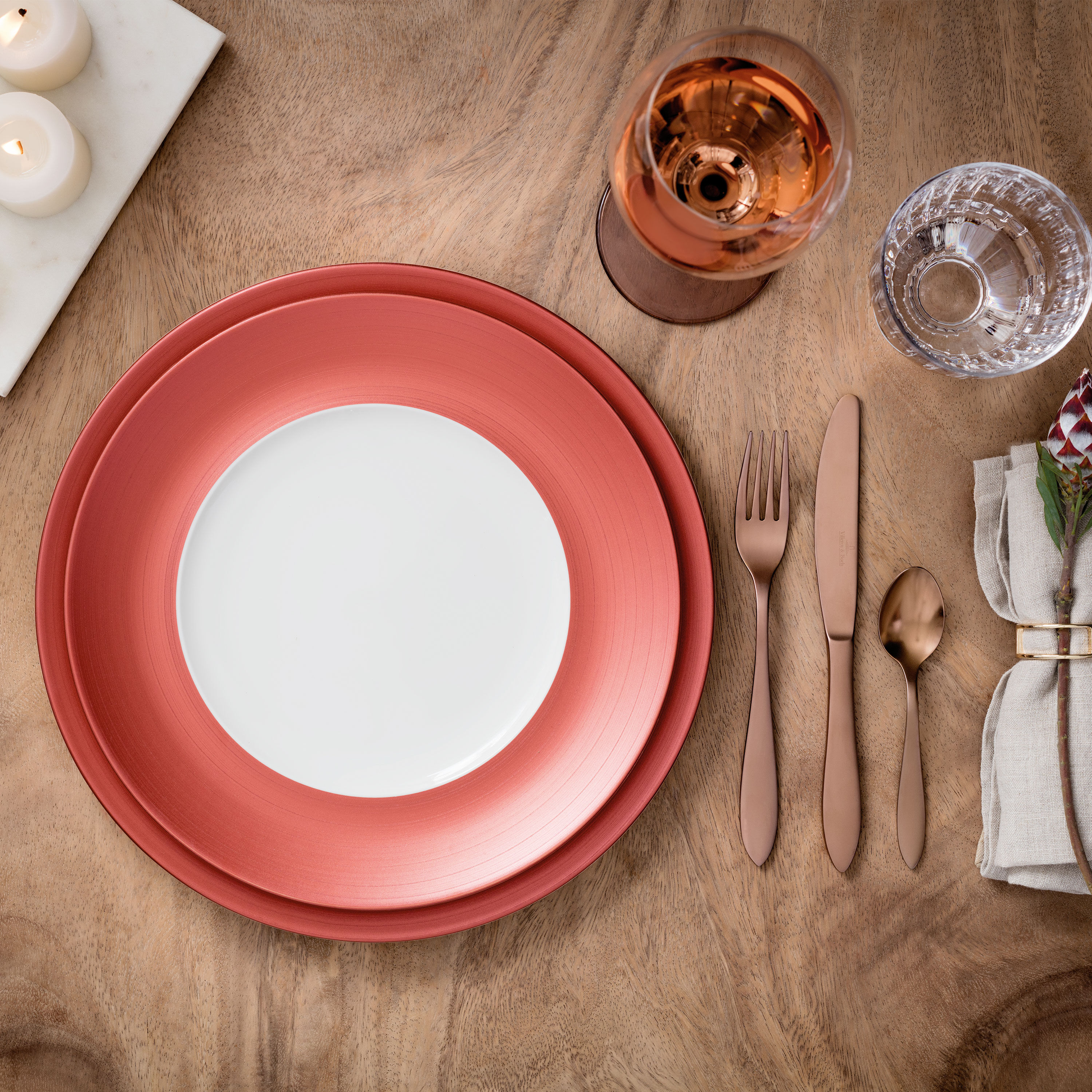 Manufacture Buffet plate Copper, 12.6'', Premium Porcelain