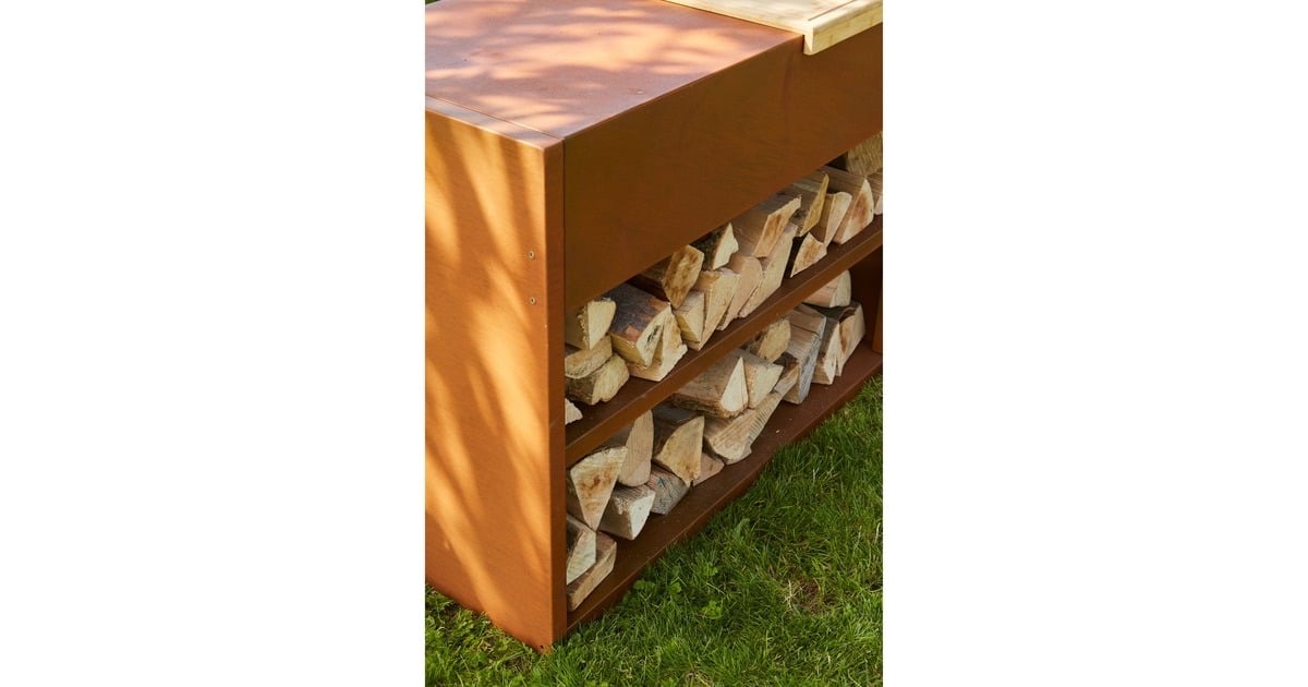 BarbecookNestor Buddy uit cortenstaal tafel