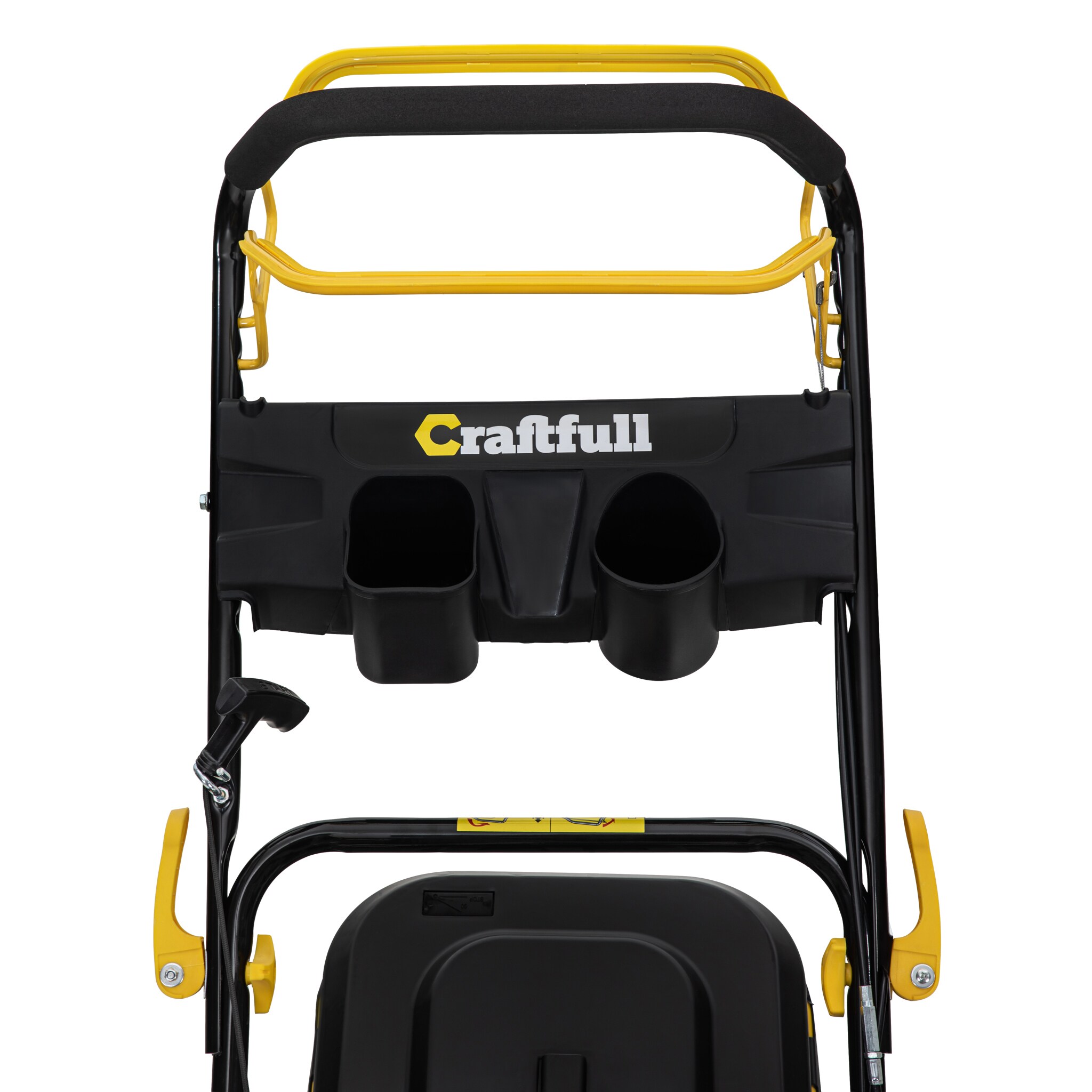 Craftfull Premium Benzin-Rasenmäher CR-196-10, 5in1, GT-Markengetriebe, 196cc-Motor, 4,4 kW, Euro 5 (Schwarz/Gelb)