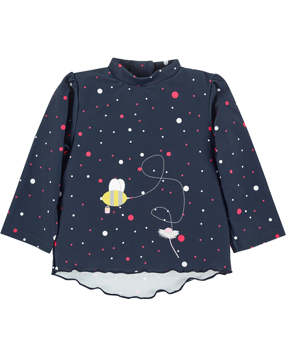 Langarm-Badeshirt BIENE in marine