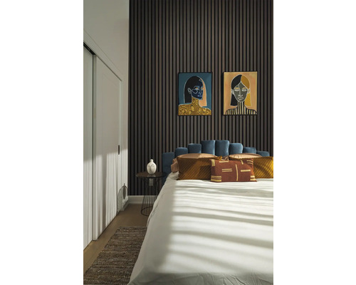 Nordic Acoustics akoestisch paneel, gerookte kastanje, 2400 x 605 x 22 mm